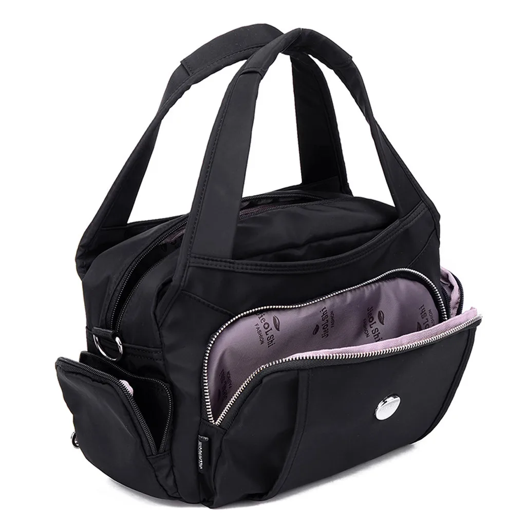 Women nylon shoulder bag handbag solid zipper waterproof Fashion Simple wild crossbody bag Messenger Bags sac main femme bolsos