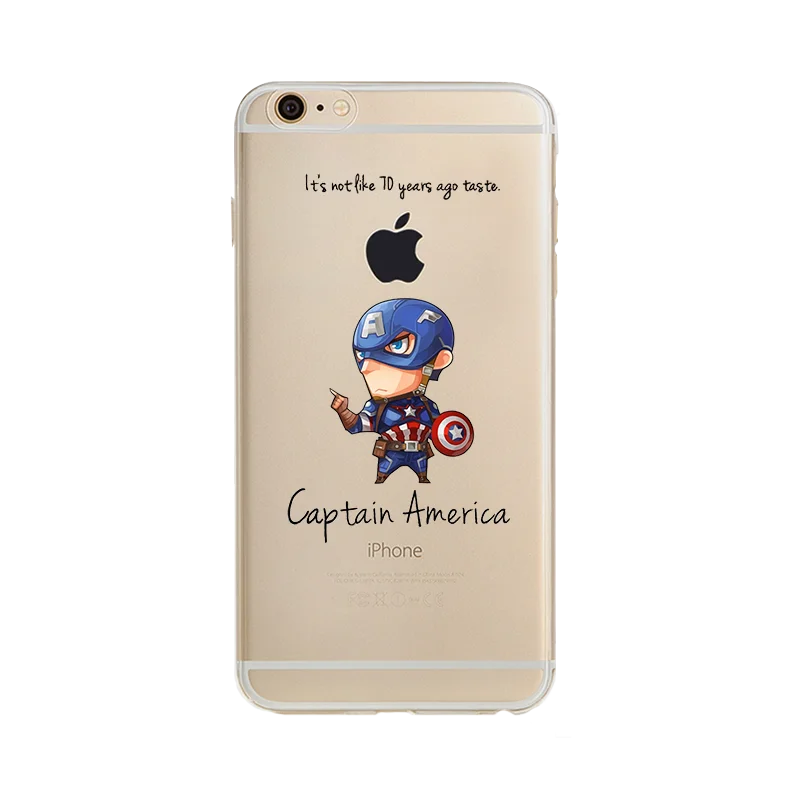 Новое поступление чехол для iPhone 5 5S se 6 s 7 8 Plus крутой Marvel Мстители узор X задняя