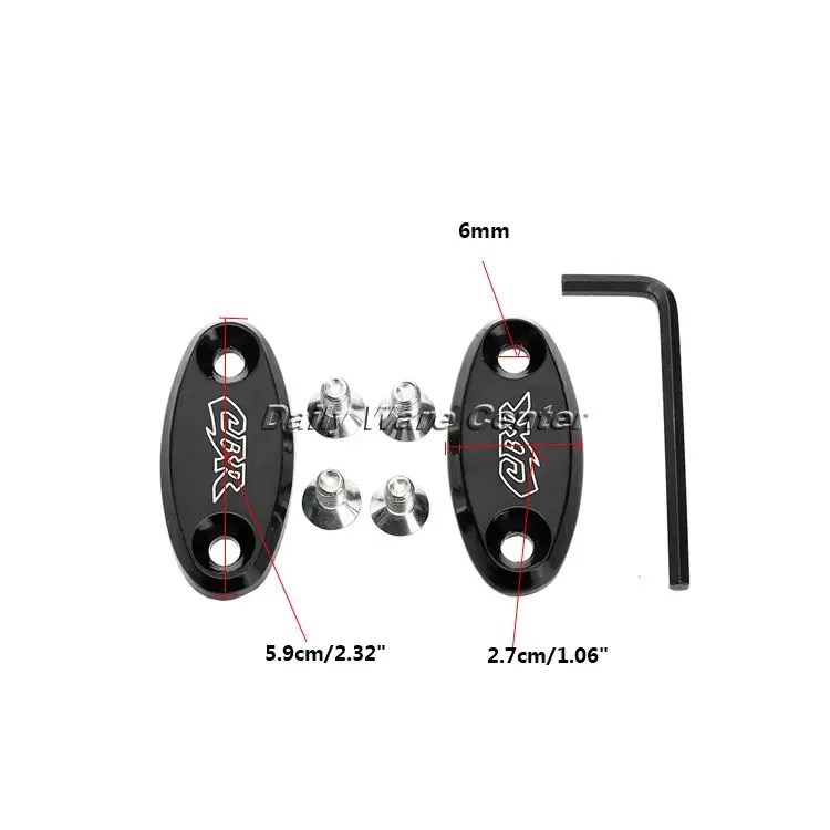 Черные алюминиевые зеркала для мотоцикла блокирующие опорные пластины Honda CBR 600RR