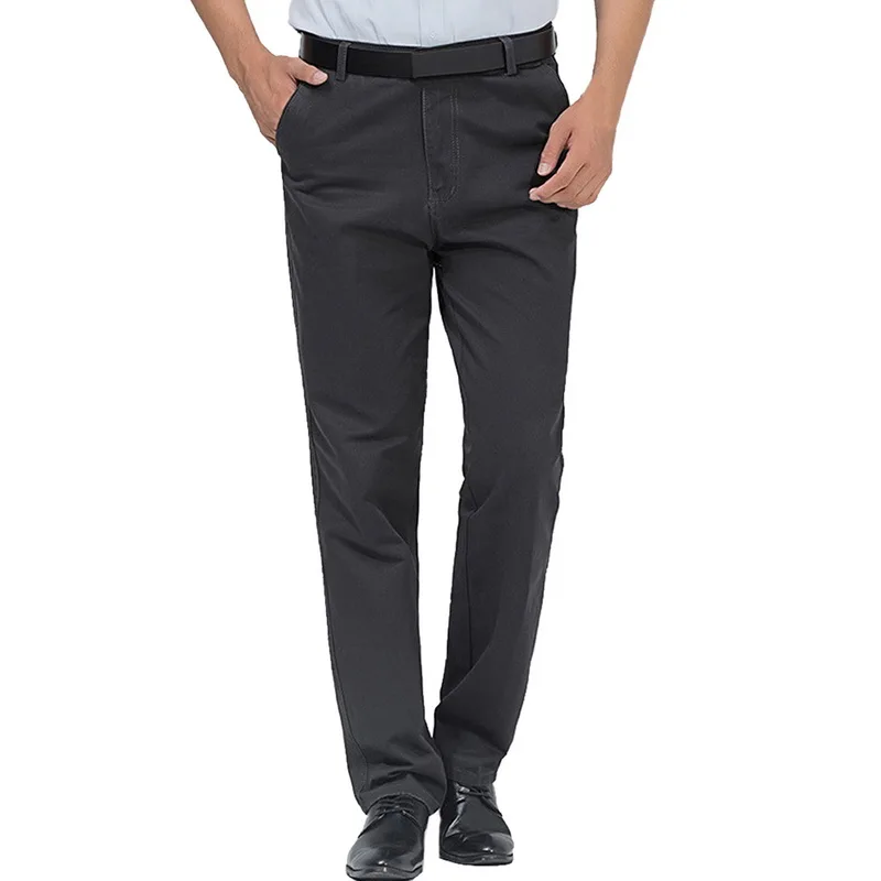 SHUJIN PuimentiuaAutumn Solid Loose Straight Men's Casual Pants Long Trousers Waist Pants Men Plus Size Cotton pantolon erkek