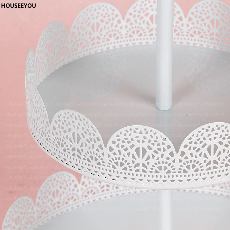 2 яруса поднос для печенья белая кружевная искусственная кожа украшение торта на