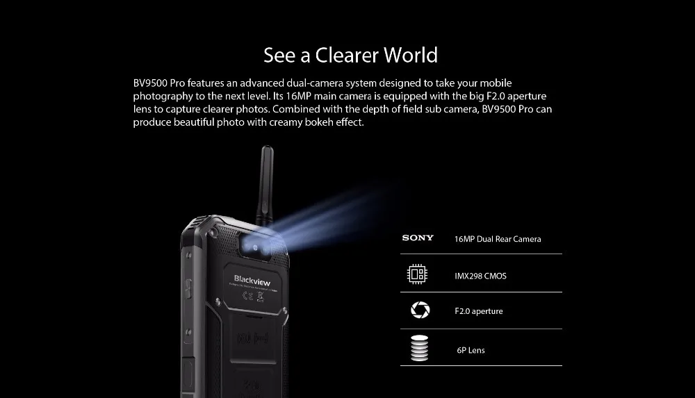 Blackview Bv9500 Pro Водонепроницаемый Walkie Talkie смартфон 6 ГБ ОЗУ 128 Гб ПЗУ Восьмиядерный 5," Fhd 18:9 аккумулятор 10000 мАч мобильный телефон