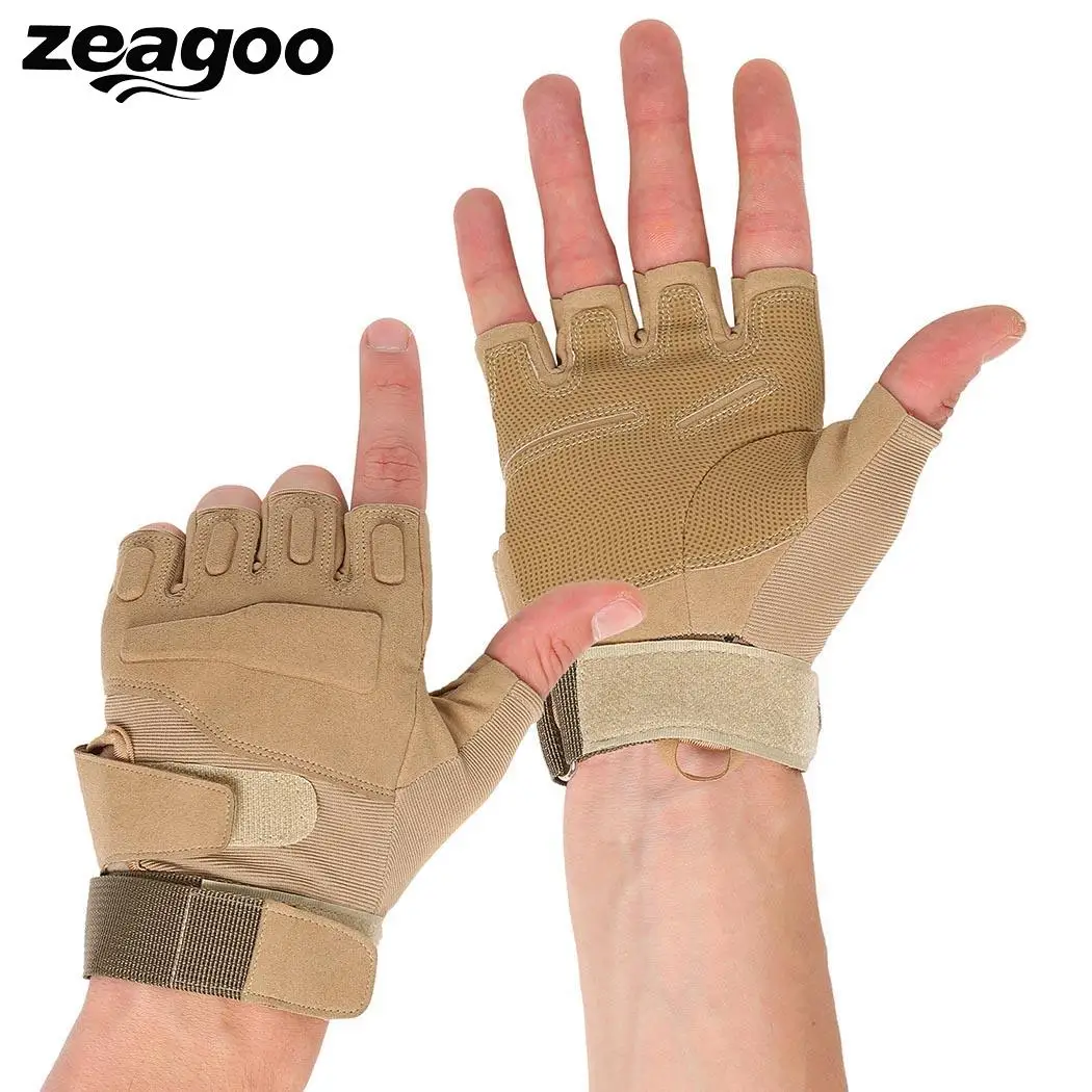 Zeagoo Новинка унисекс спортивные перчатки без пальцев для верховой езды