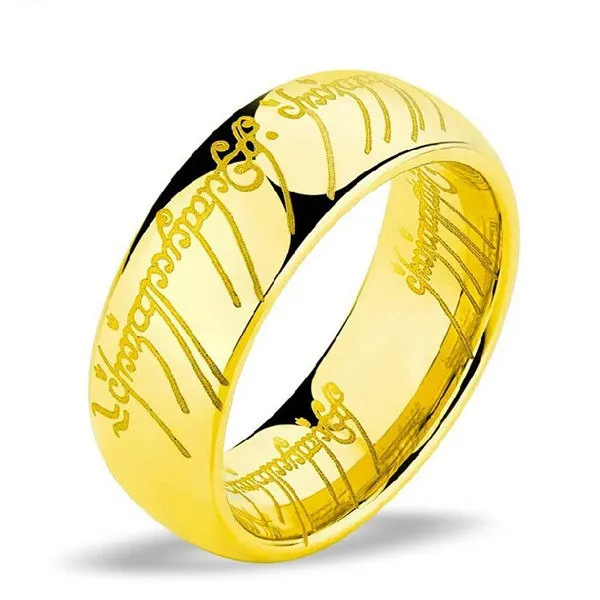 MOREDEAR 2017 кольцо средней длины вольфрамовое одно кольцо мощности золото фильм любителей колец женские и мужские модные ювелирные изделия