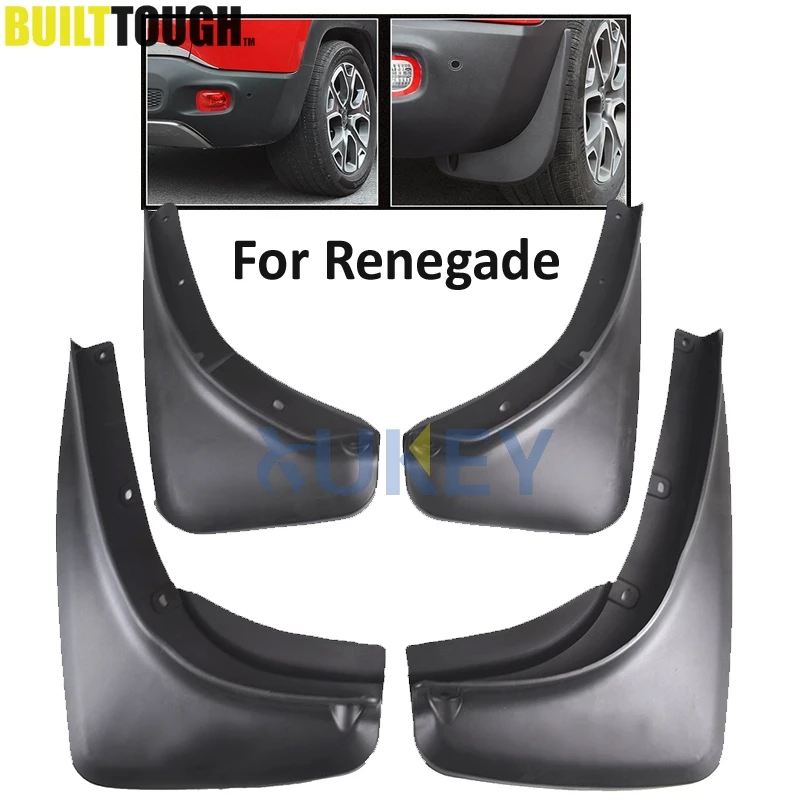 

For Jeep Renegade BU 2014 - 2021 Set Molded Mud Flaps Mudflaps Splash Guards Mudguards 2015 2016 2017 2018 2019 2020 Front Rear