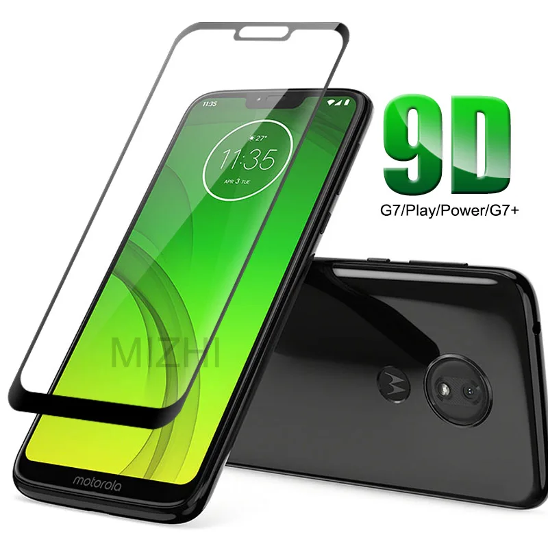 9D стекло для Moto G7 Power чехол закаленное на G7Plus G7Play G 7 7G xt1x XT1955 чехол|Защитные стёкла