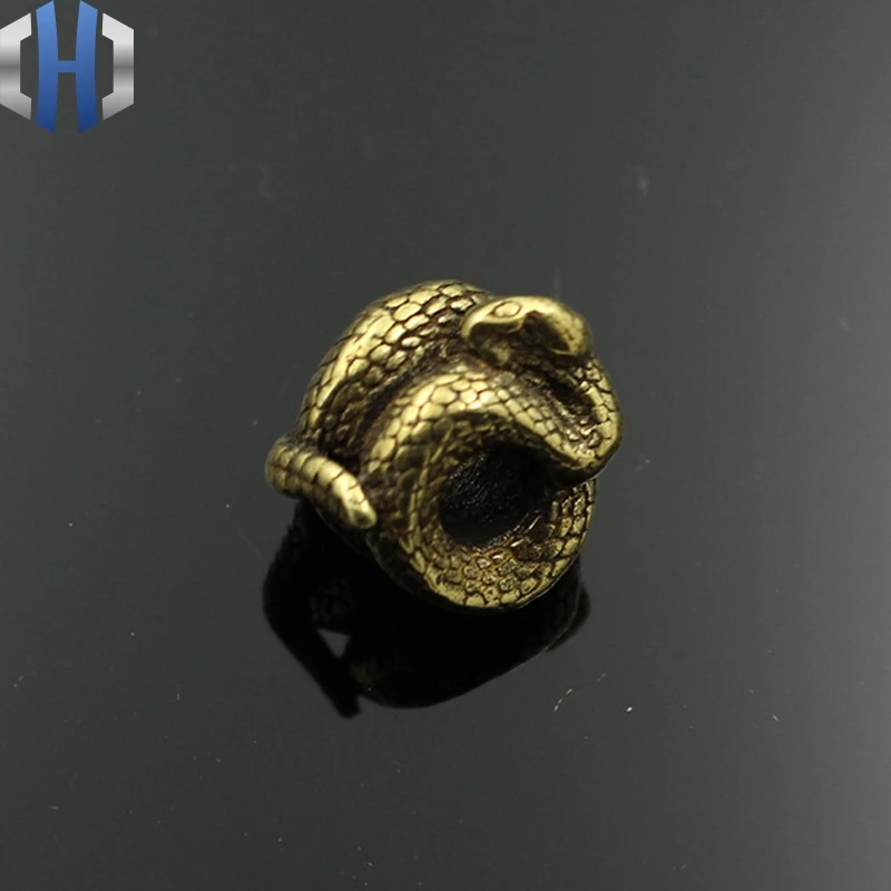 Змеиный латунный нож бусины Зонт веревка Сделай Сам EDC ремешок Паракорд