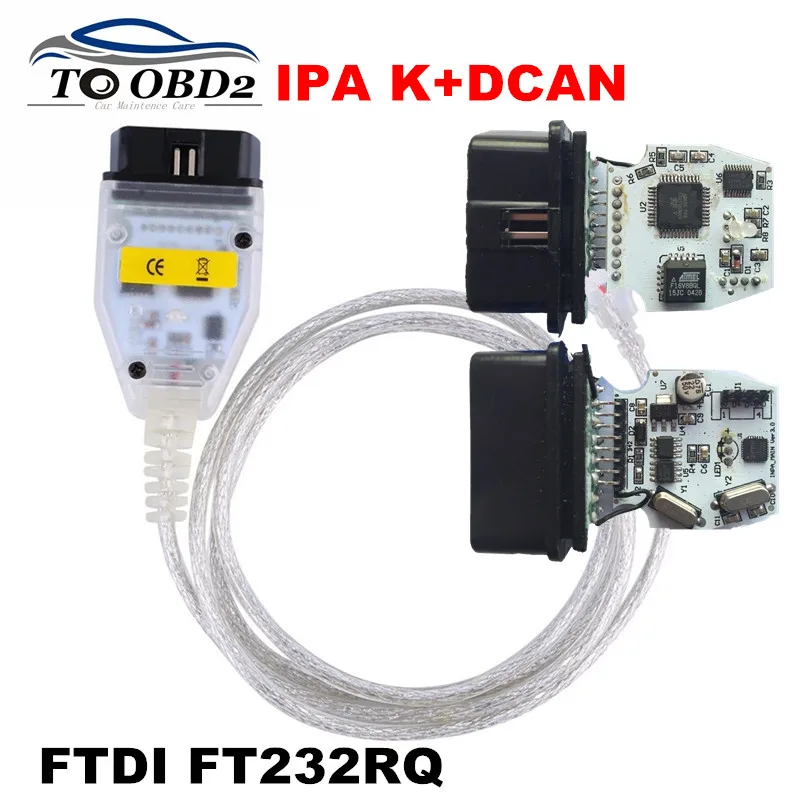 Для BMW INPA FTDI FT232RQ чип стабильный OBD2 Диагностический интерфейс USB совместимый K + DCAN