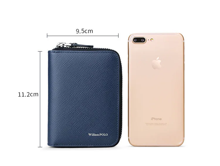 Модный маленький кошелек на молнии из натуральной кожи, маленький кошелек portefeuille hommme, мини кошелек, мужской короткий кошелек