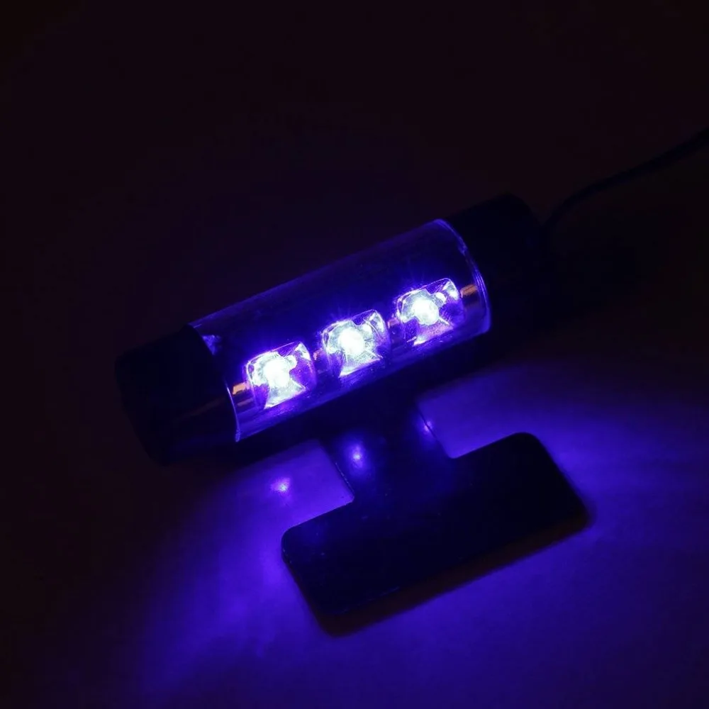 Vehicle Car Charge 12V 4 x 3 Blue LED Glow Neon Decor Interior Lights Set |