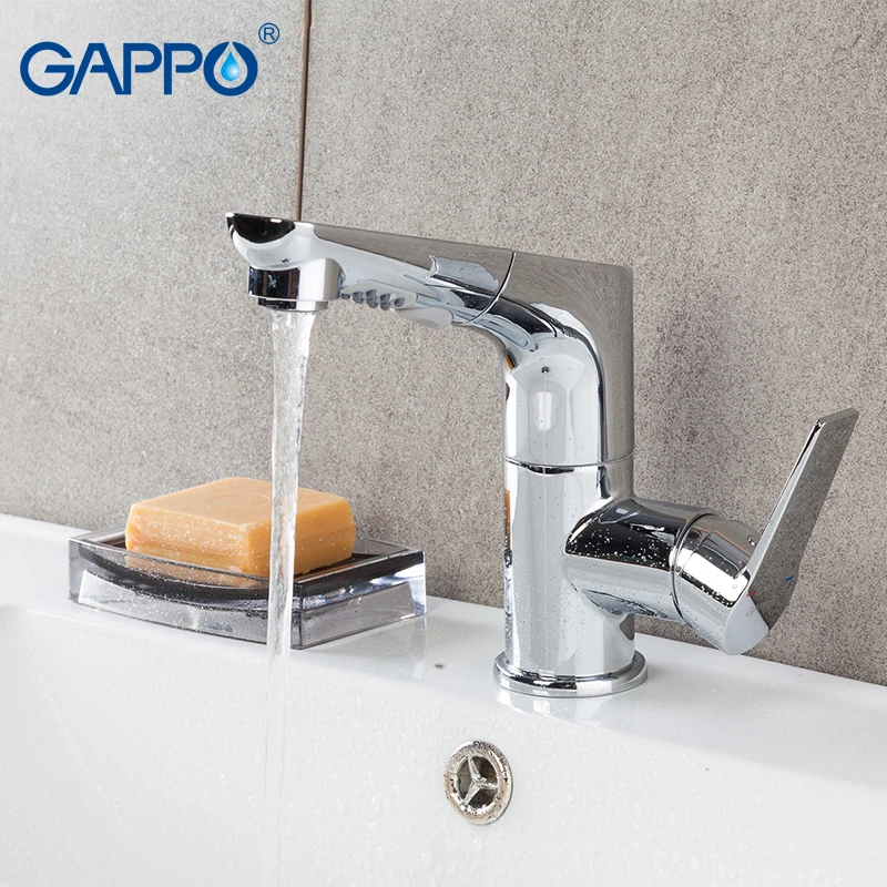 Выдвижной кухонный смеситель GAPPO кран из латуни для ванной и кухни с распылителем