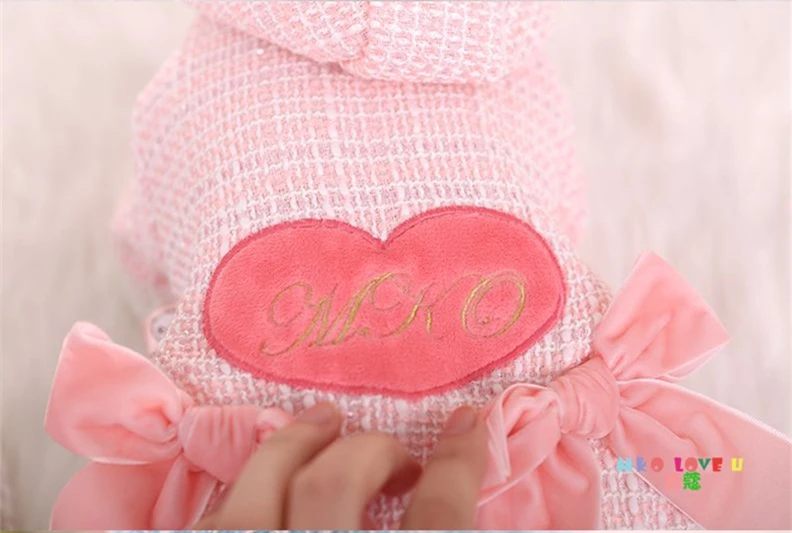 Dog Coat Pet Clothes For Dogs And Cats Winter Warm Hooded Jacket Yorkshire Chihuahua Clothing Dog Clothes Tweed Plaid Cat Coat
