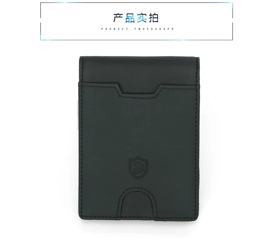 DKER RFID мужской первый слой кожаный зажим для долларов бумажник Горячая Кожа держатель карты кошелек заказ