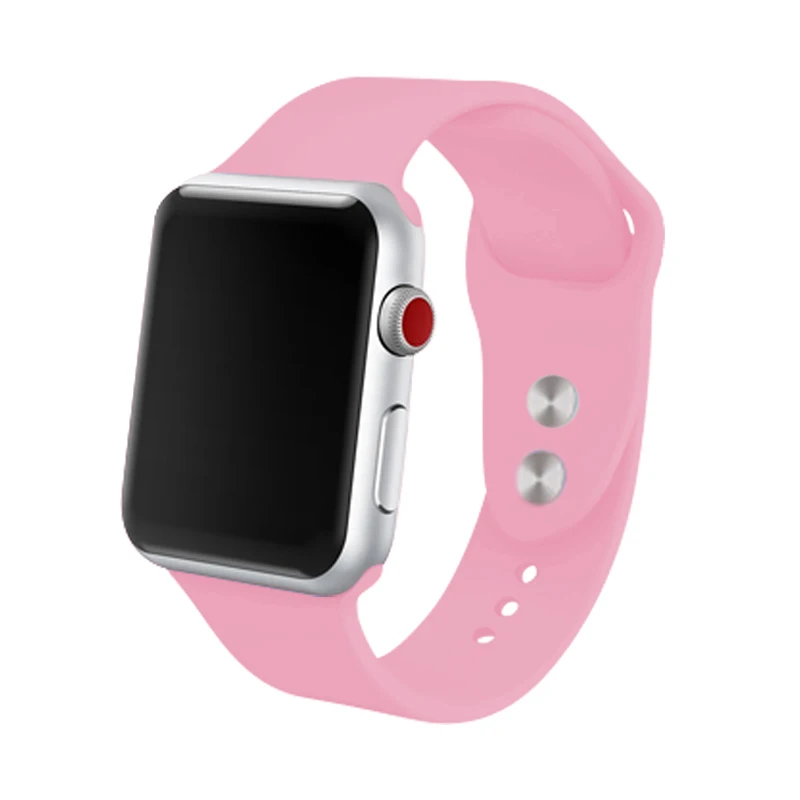 Ремешок для Apple Watch Band 4 3 Iwatch Band 42 мм 38 мм 44 мм 40 мм силиконовый ремешок для часов оранжевые браслеты для девочек и женщин