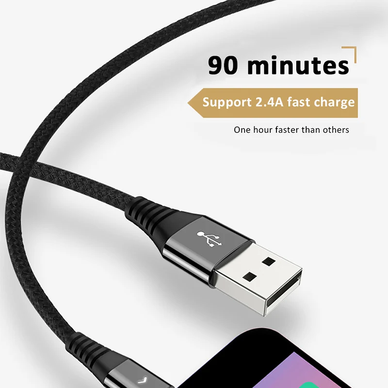 NOHON Тип usb C кабель для SamSung Gaxaly S8 S9 плюс 2.4A быстрой зарядки для Xiaomi Mi5 6 телефон короткий, для зарядного устройства Шнур 0,3 м 1,2 м