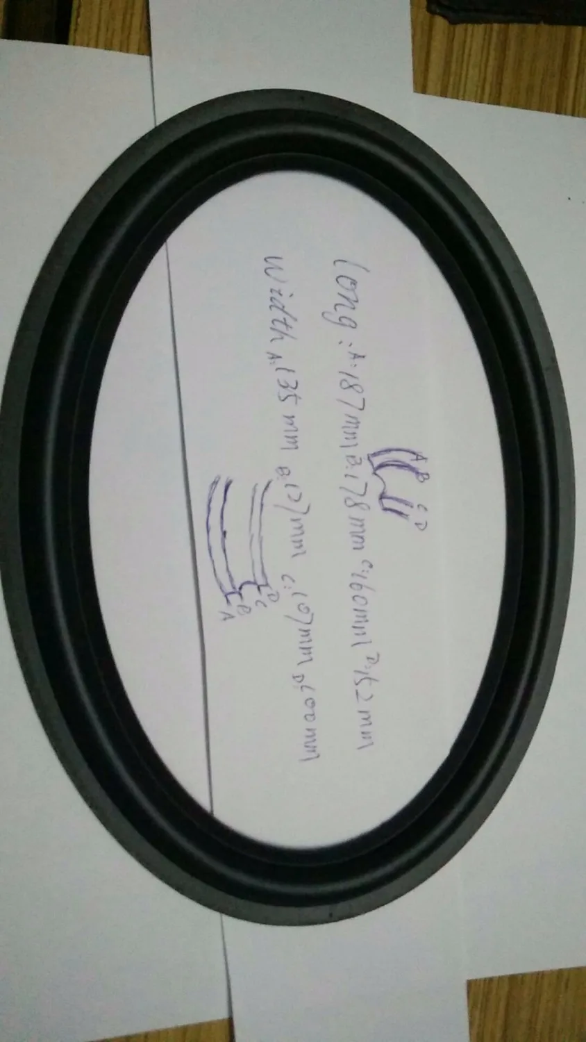 2 шт. низкочастотный динамик 5 &quotX 7&quot громкоговоритель в форме оливы резиновый