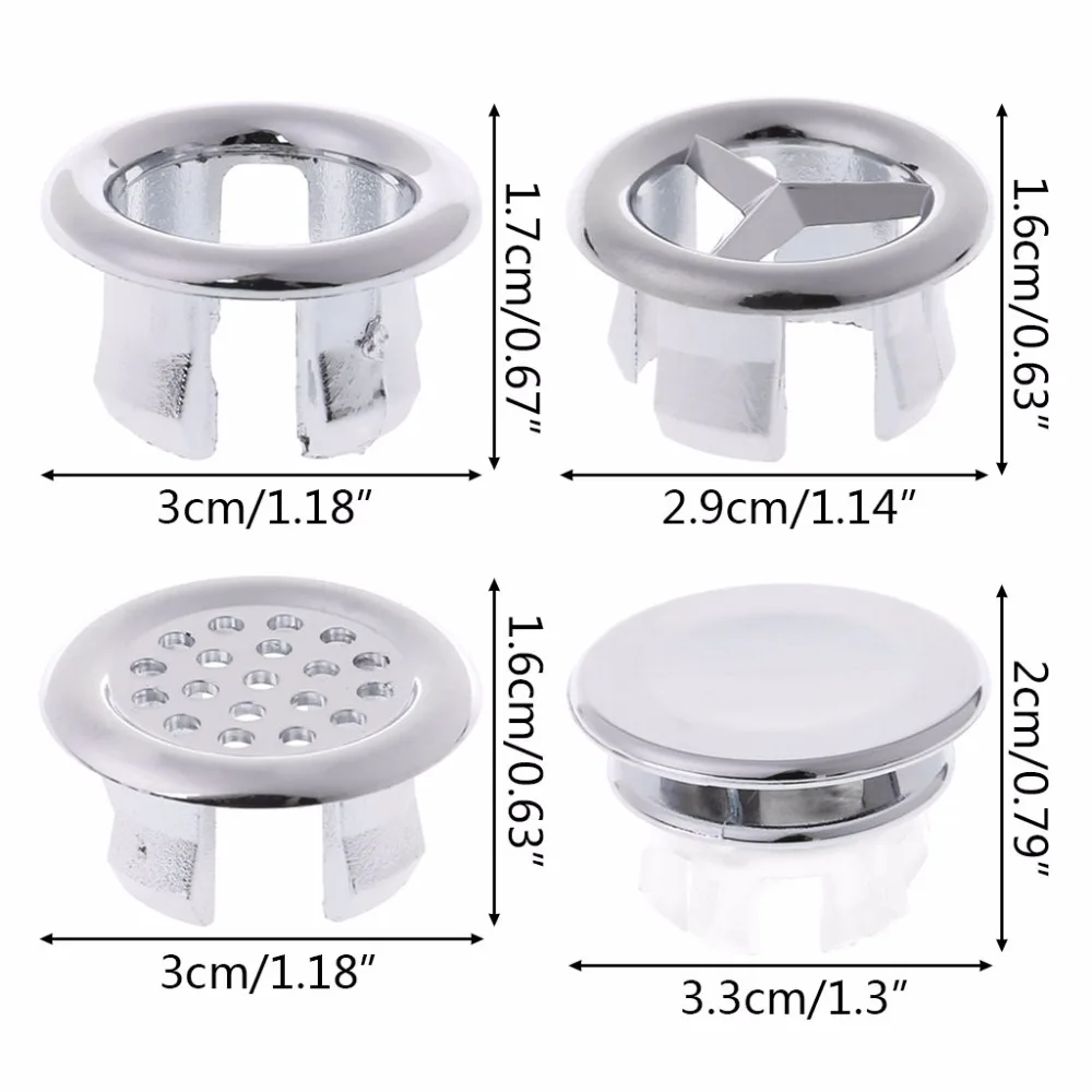 5 шт. кран для раковины Круглый переполнения вставки колец Замена Ванная комната