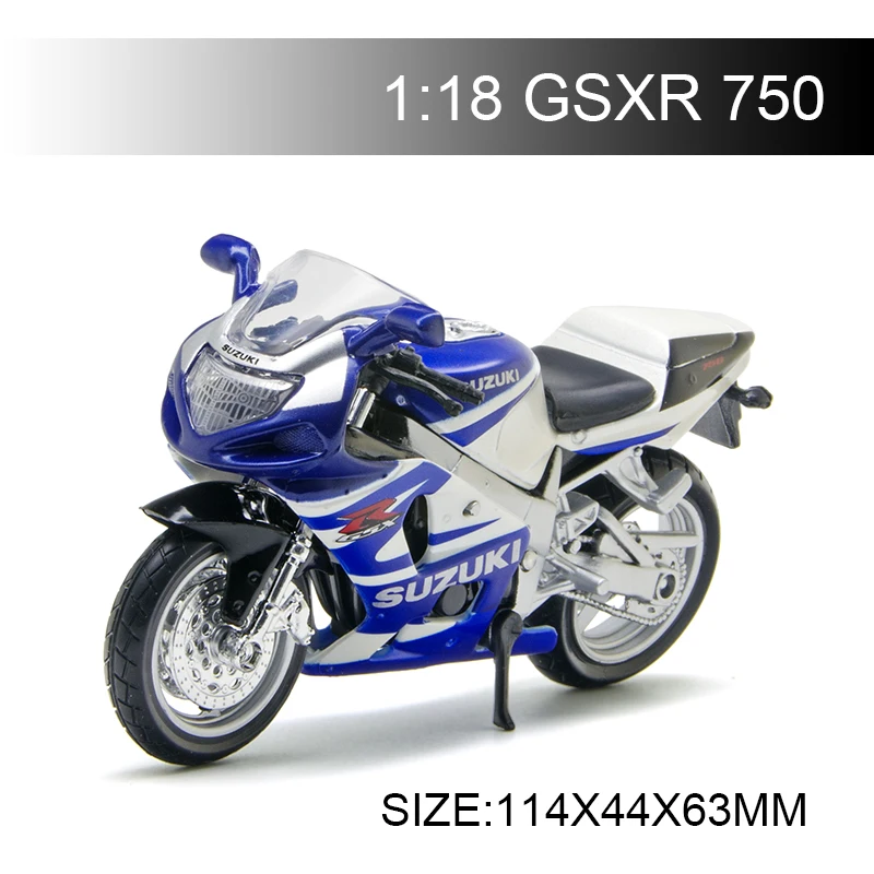 Модель мотоцикла Maisto 1:18 модель Suzuki GSXR750 из сплава миниатюрная гоночная игрушка