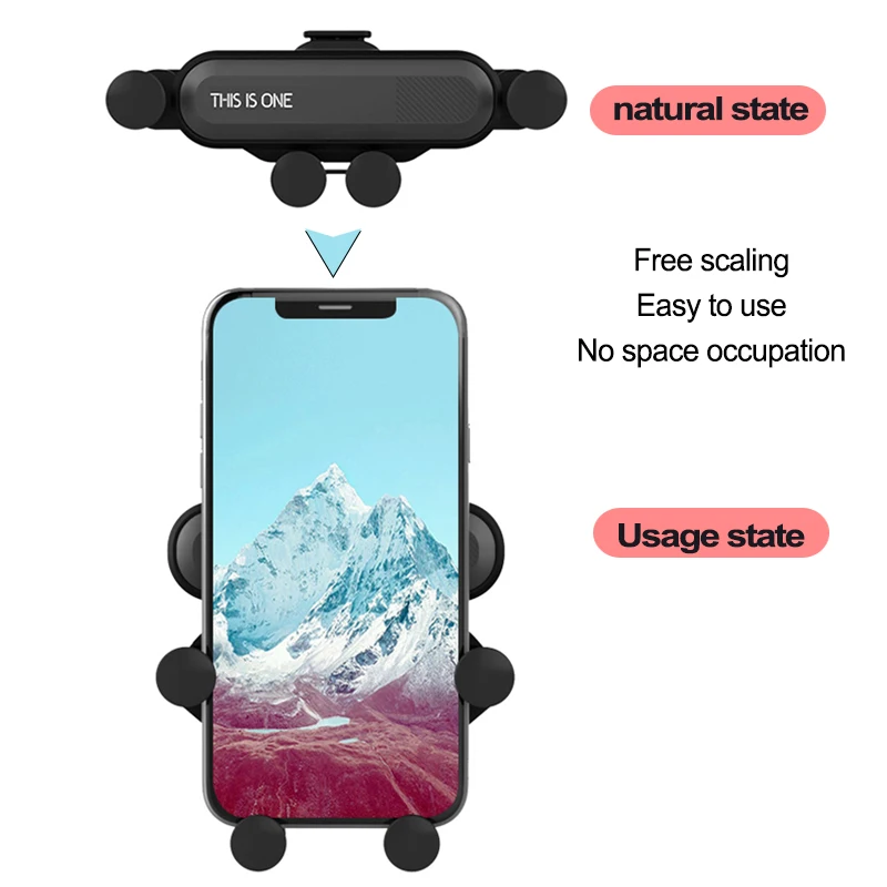 Гравитационный Автомобильный держатель для телефона на магните iPhone X Xs Max Samsung S9