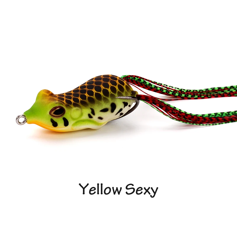 Banshee 15 г 60 мм Большая мягкая лягушка Snakehead/Bass Topwater Ray Frogs Enticement приманки силиконовые приманки рыболовные приманки тройные Крючки - Цвет: Yellow Sexy