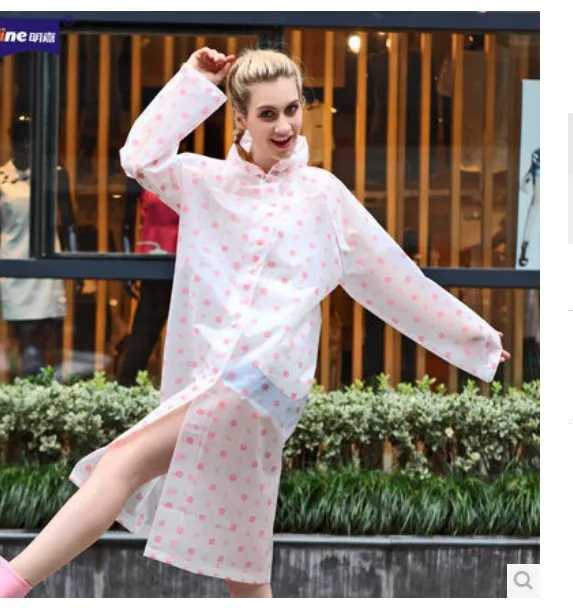 2014 Портативный Водонепроницаемый модный дождевик для улицы женский длинный