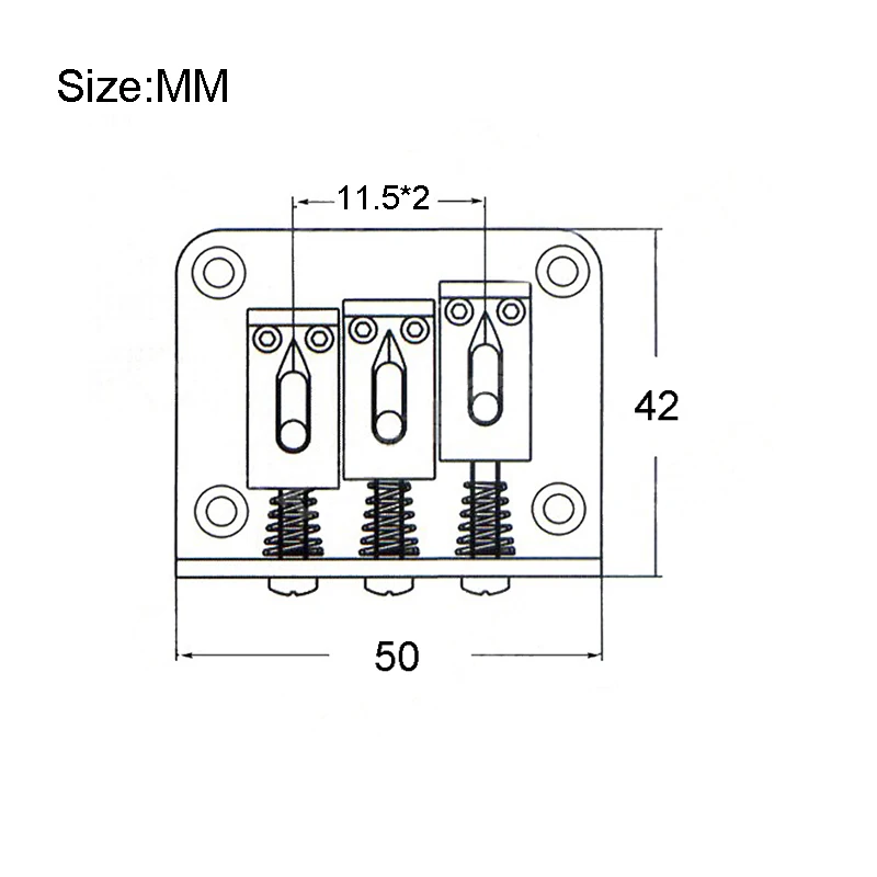 

Adjustable A Set 3 String Guitar Bridge Tailpiece for Electric Guitar Part