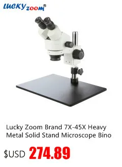Luckyzoom бренд SZM45 7X-45X столб секторная база зум стерео микроскопы Оптический бинокулярный микроскоп