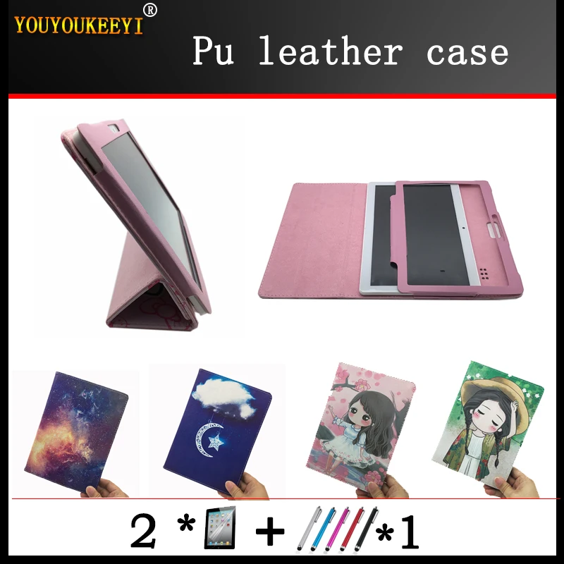 Защитный чехол-подставка из искусственной кожи с принтом для Teclast 98 octa core/A10h/A10s 10