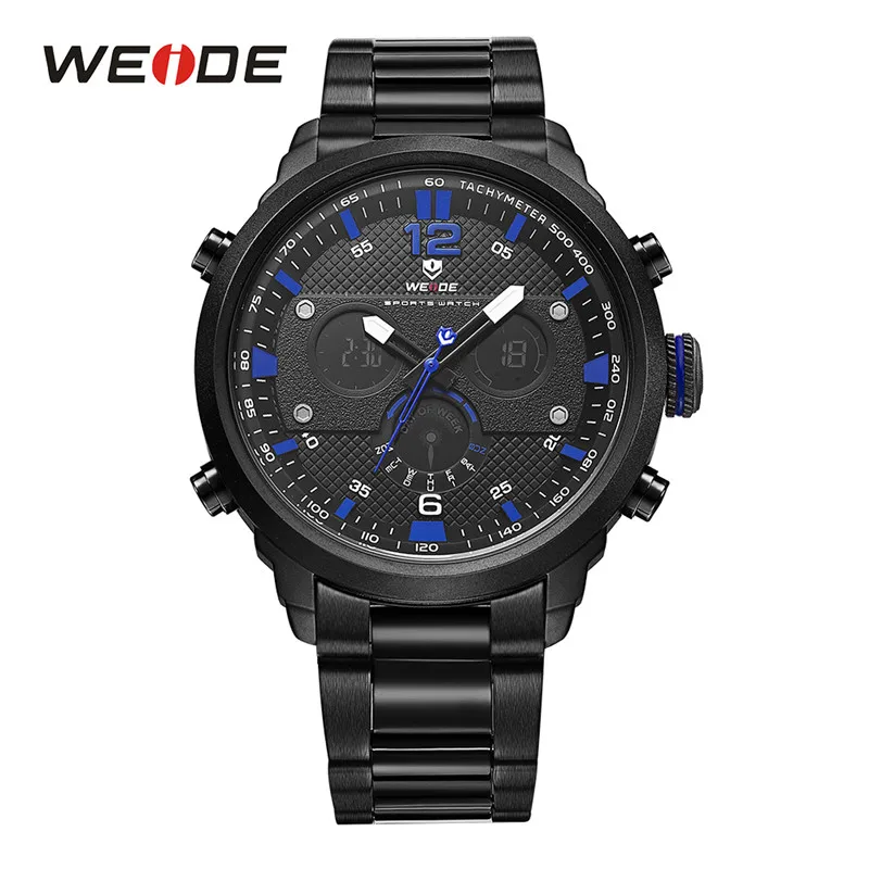 WH6303B-4C WEIDE мужские спортивные Топ люксовый бренд Кварцевые водонепроницаемые часы Relojes Hombre модные повседневные цифровые наручные часы с будильником - Цвет: WH6303B-4C