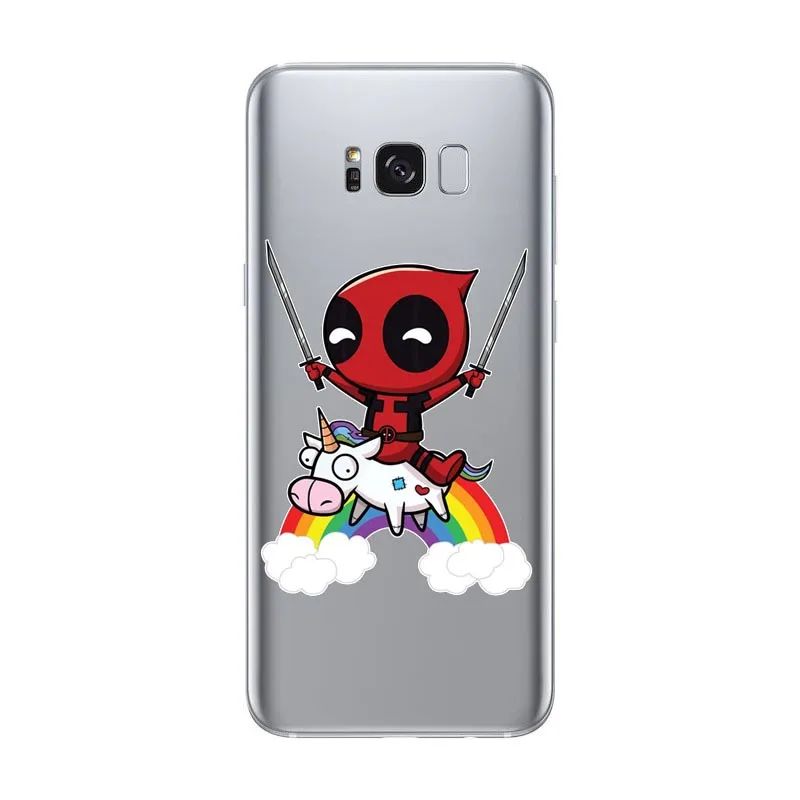 Дэдпул marvel телефон Обложка мягкая силиконовая для Samsung Galaxy A6 A7 A8 2016 2017 2018 S8 S9 Note9