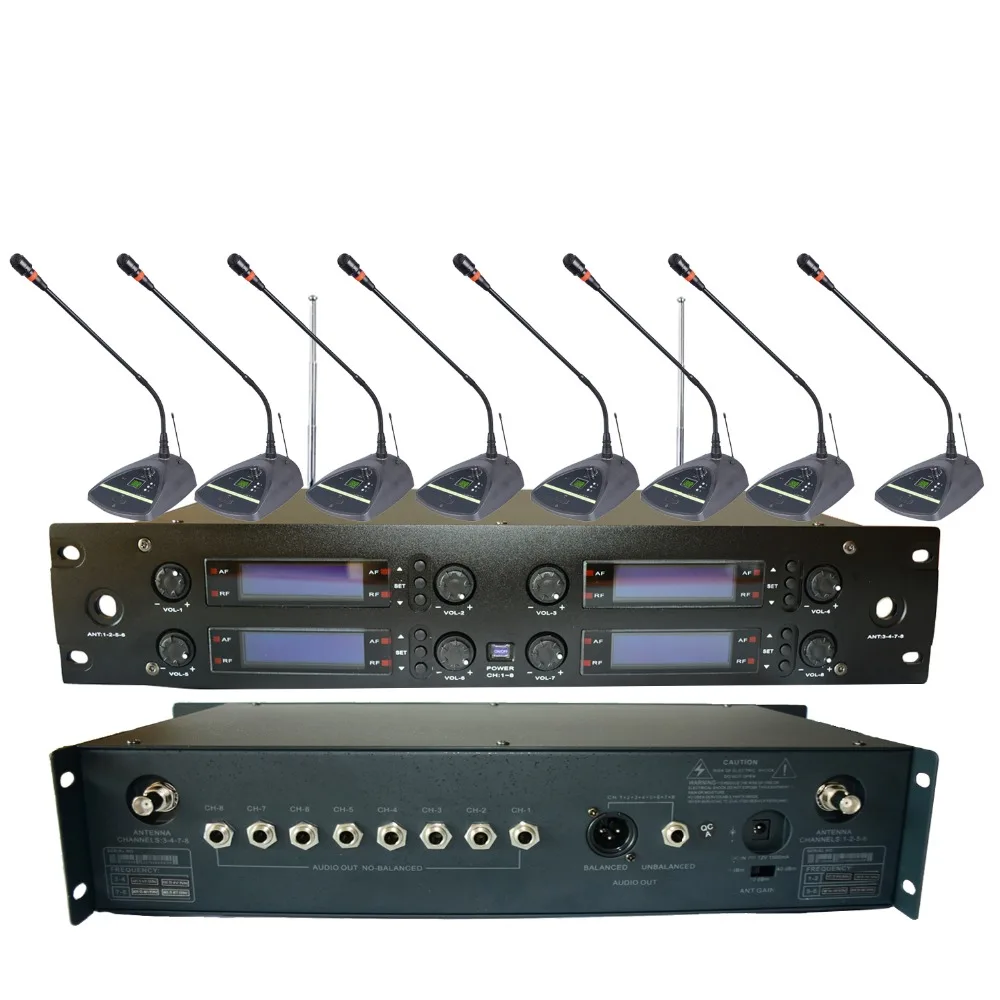 Женский президент Джеральд Форд профессиональный микрофон с закрытым лицом 8 CH.