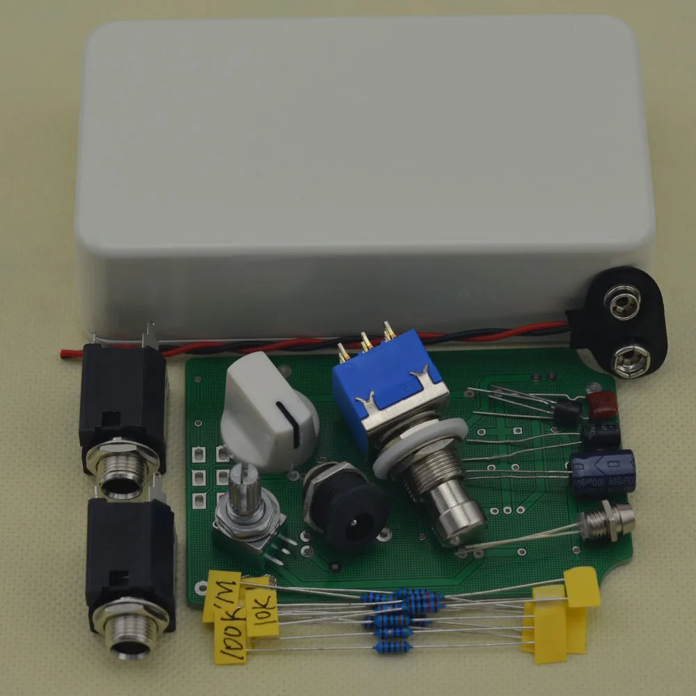 Педаль для гитарных эффектов DIY Boost все комплекты с алюминиевой белой коробкой 1590b