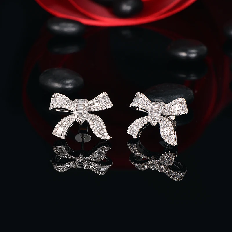 585 CTW серьги из белого золота с натуральными бриллиантами 14K/|Серьги-подвески| |