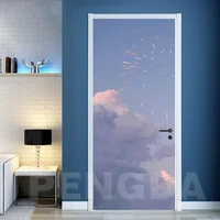 paper self adhesive decal pvc fireworks cloud door sticker picture waterproof 3d print art home decoration diy for living room