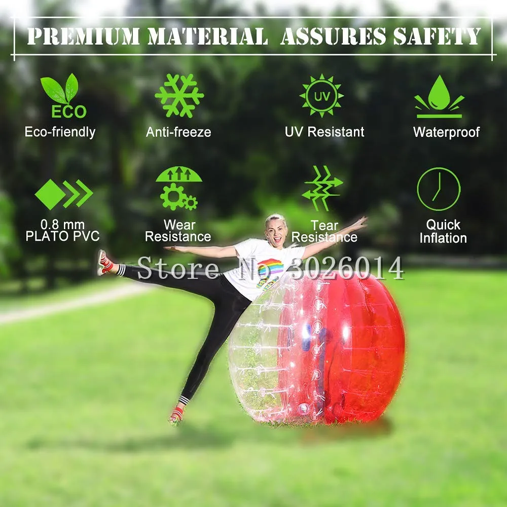 Бесплатная доставка надувной бампер пузырьковый футбольный мяч диаметр 5 футов (1