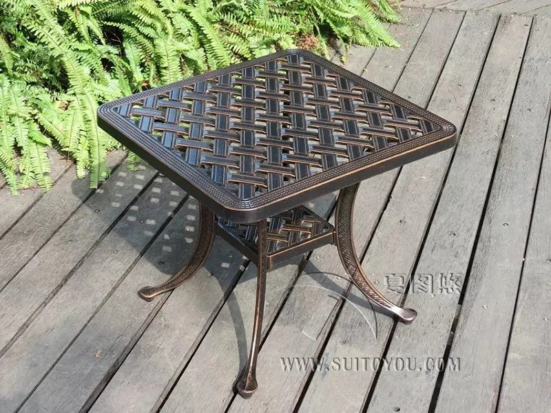 Кофейный столик из литого алюминия для сада садовая мебель отдыха используется в