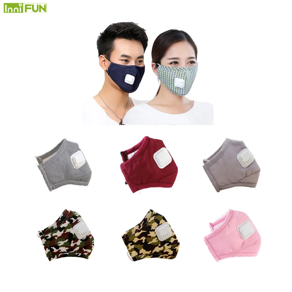 PM2.5 анти дымка воздух лицо Хлопок маска против пыли рот зима холодной дыхательная маска фильтр из активированного угля респиратор
