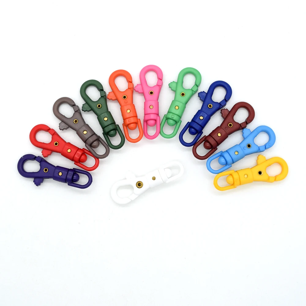 Gancho giratorio de pl&aacute;stico para mochila, correa de 1/4mm, colorido, 6,5 pulgadas-4