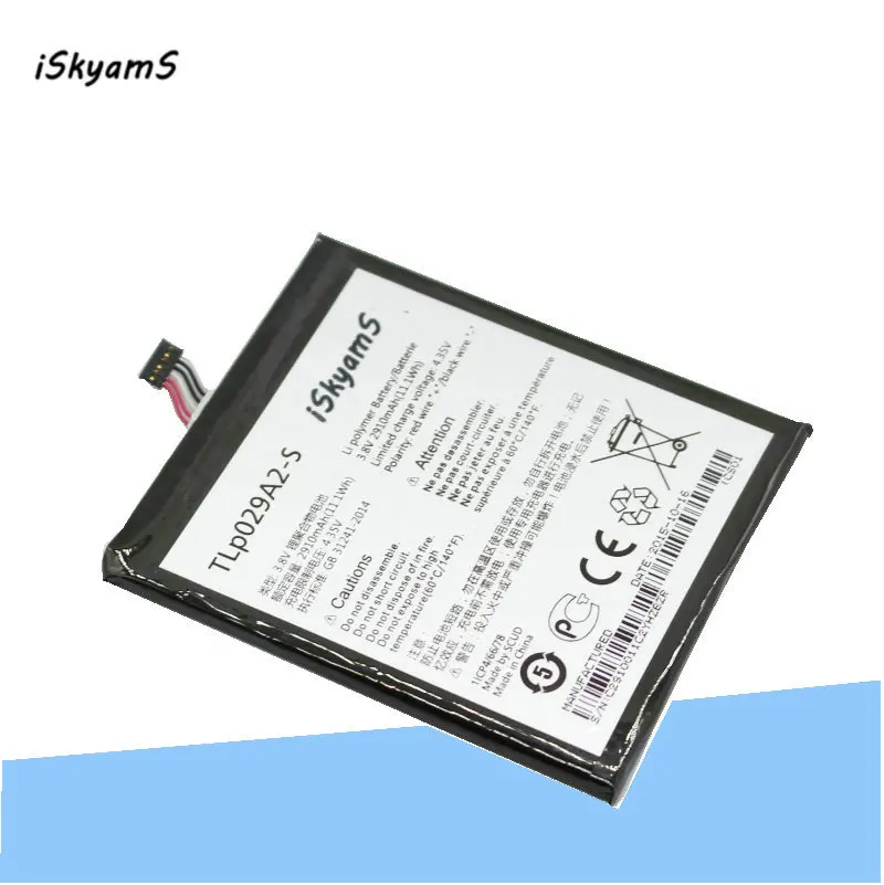 ISkyamS 1x2910 мА/ч TLp029A2 S TLP029A2 Батарея для Alcatel One Touch Idol 3 I806 6045Y 6045K аккумулятор|Чехлы с