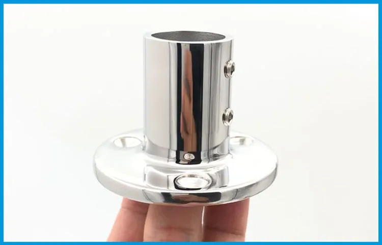 2X BSET MATEL 316 нержавеющая сталь 90 градусов Морская Лодка ручная направляющая фитинг круглая стойка база для трубы 1-1/"(32 мм) Диаметр