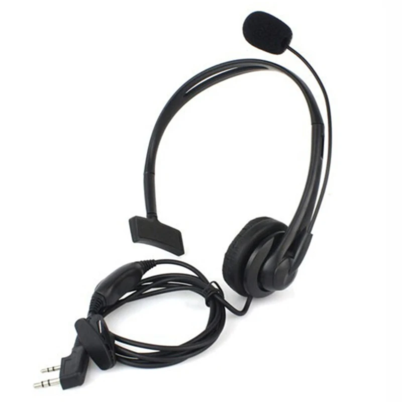 Полезная 1 шт. черная 2 Pin PTT Микрофон Гарнитура для Kenwood радио QUANSHENG PUXING WOUXUN HYT TYT TH Baofeng UV5R наушник C9009A