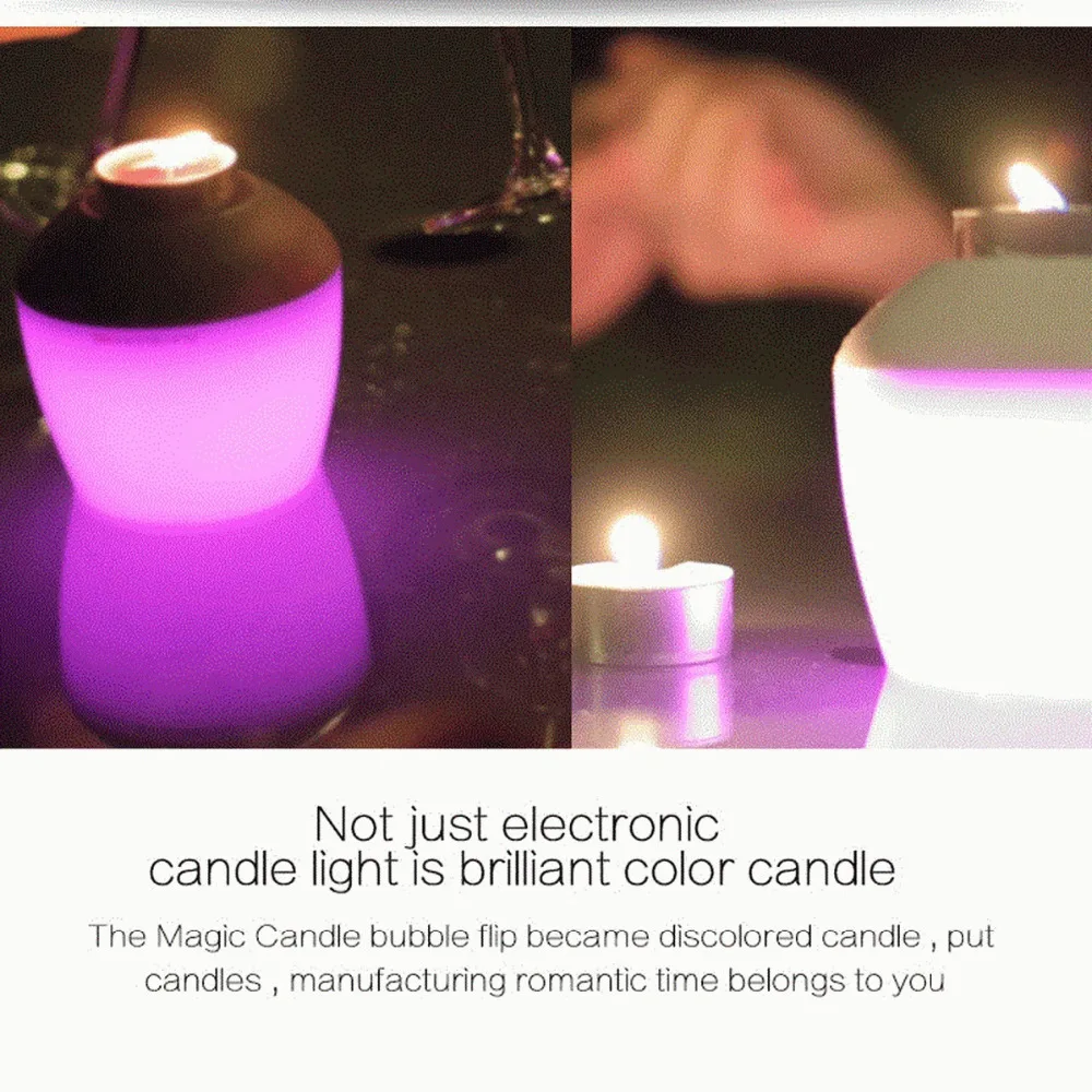 PLAYBULB Electric Candle LED Flameless RGB scented Romantic Tea light Flashlight Colored Glitter battery operated Candles Holder |