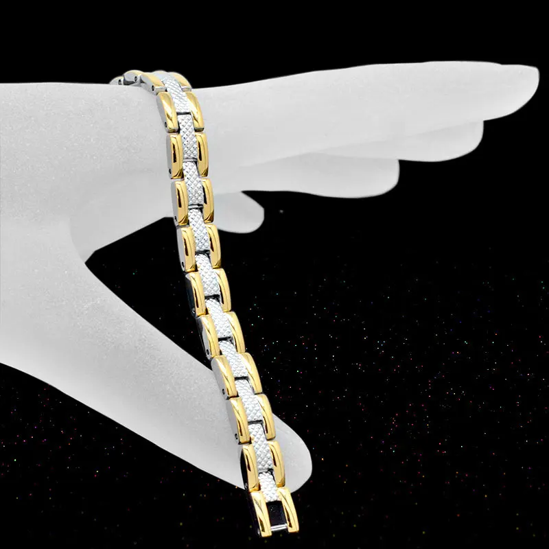 Escalus Ladies Silver Gold 24pcs Magnets Jewelry Fast Delivery Wristband Magnetic Stainless Steel Bio Bangle Charm | Украшения и
