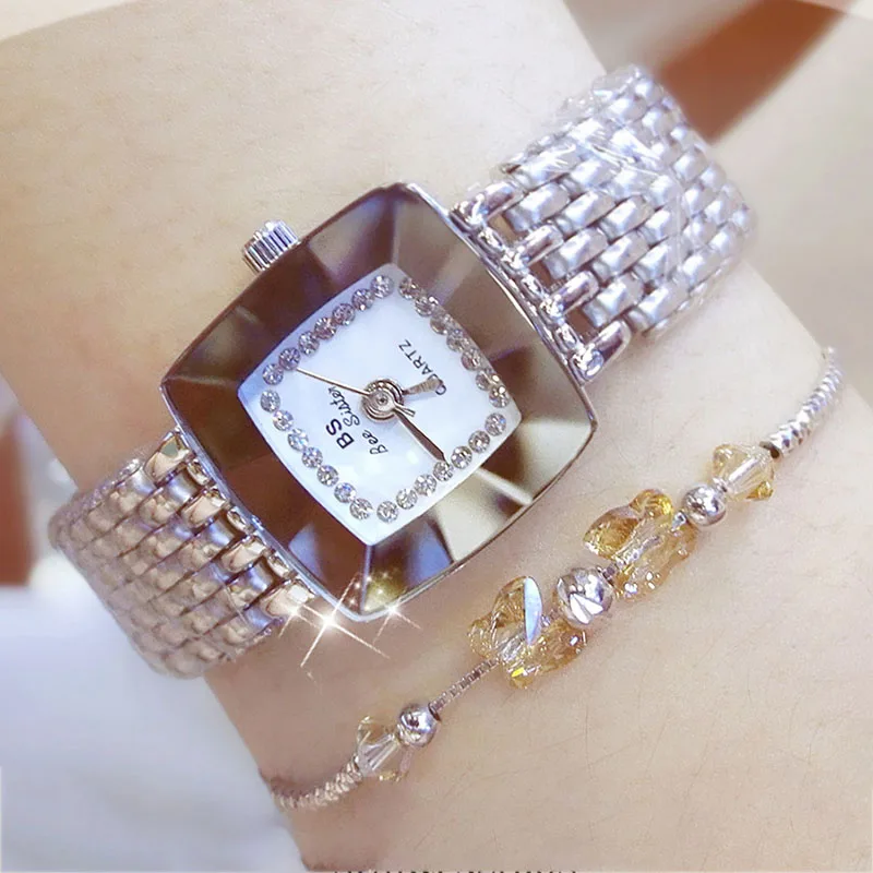 Женские кварцевые часы Reloj Mujer наручные с квадратным циферблатом роскошные
