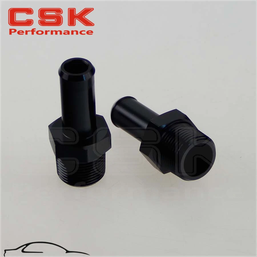 2 шт. алюминиевый 3/8 &quotNPT Мужской прямой 1/2&quot шланг соска AN8 фитинг черный|an8