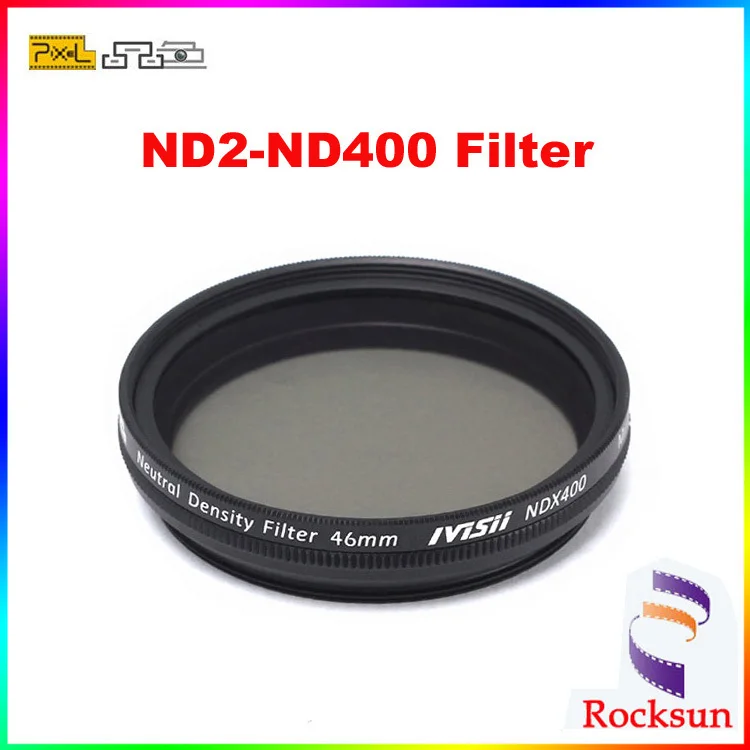 2012 Pixel NEW and Original Slim 46mm Fader ND Filter Neutral Density ND2 to ND400 Send the lens cap free shipping | Электроника