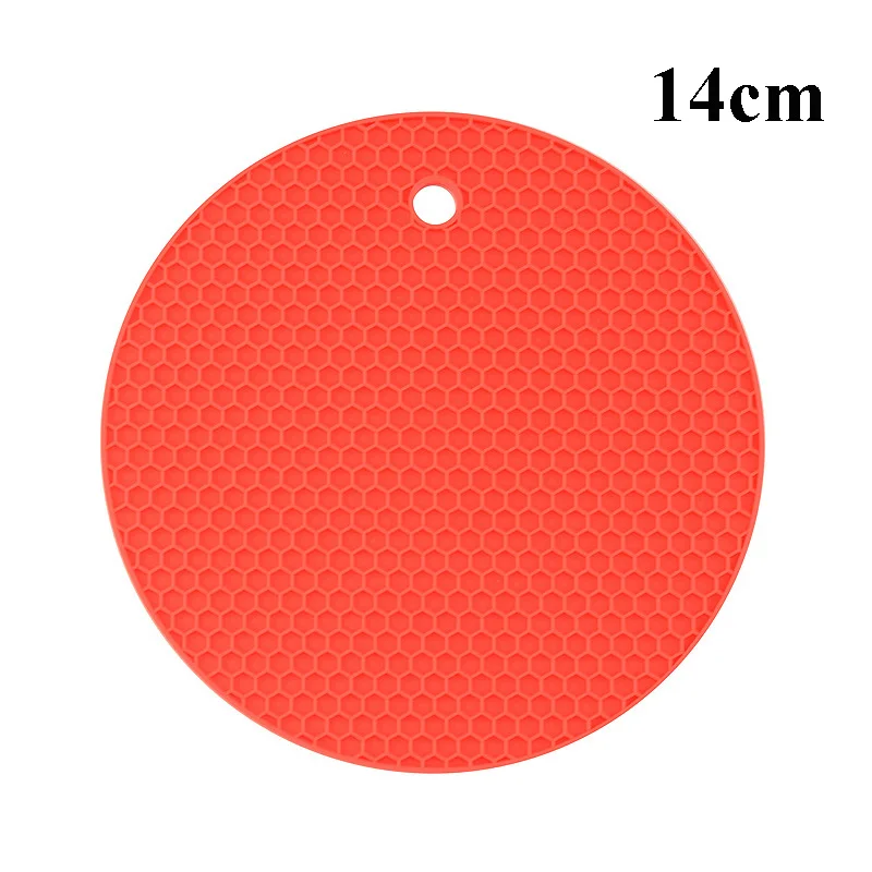 14cm Red 18/14/9 см подставки для Кухня гаджеты силиконовый термостойкий Нескользящие утепление ковриками Pad кухонная салфетка-подставка для Товары R - Цвет: 14cm Red