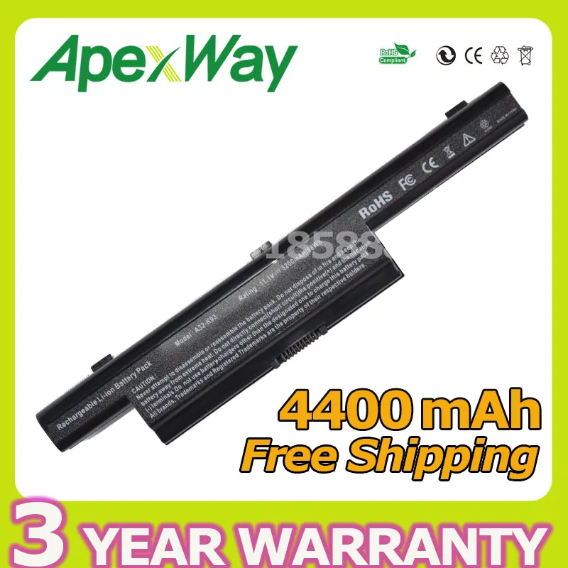 Apexway 6 cells Аккумулятор для ноутбука Asus A32 K93 A41 A93 A93S A93SM A93SV A95 A95V A95VM K93S K93SM K93SV K95|laptop