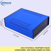 BDA40007(W275)-A6 Электронный корпус изделия Железный корпус diy Железный проект чехол инструмент чехол для электропитания распределительная коробка 275*220*80 мм - Цвет: BDA40007(W275)-A6