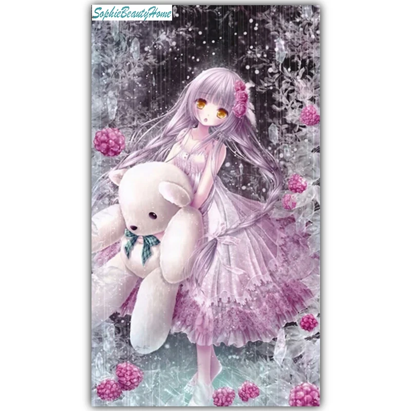 Sophie beauty home Сделай Сам иглоукалывание Алмазная вышивка мультфильм девушка